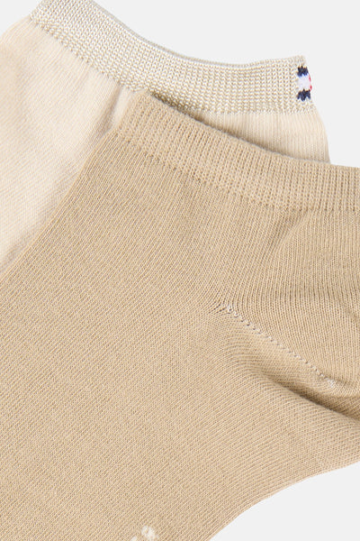 Beige sokken van TOMMY JEANS met geribde boord en subtiel logo.
