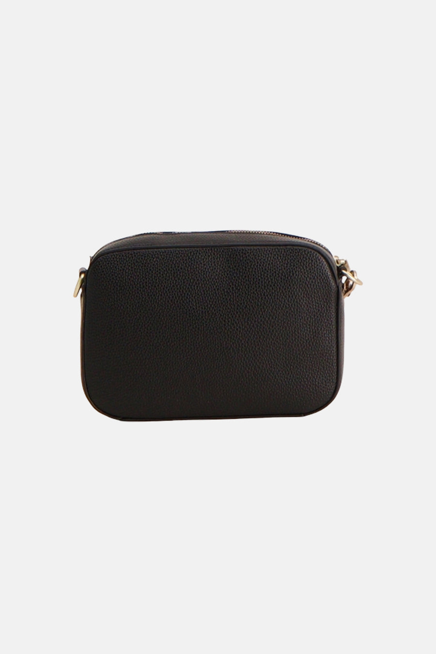 Sac à main noir de TAMARIS avec une texture grainée et une fermeture éclair dorée.