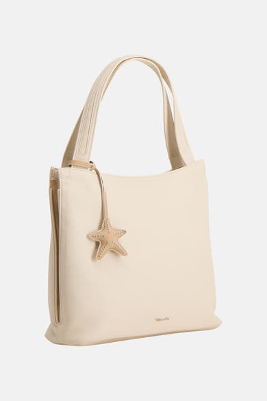 Beige handtas van TAMARIS, met schouderbanden en versierd met een decoratieve ster met klinknagels.