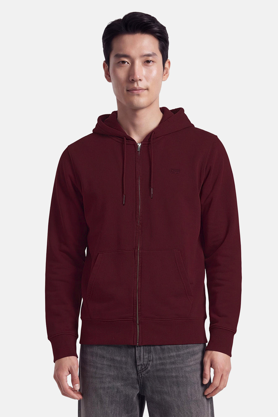 Sweat à capuche - bordeaux