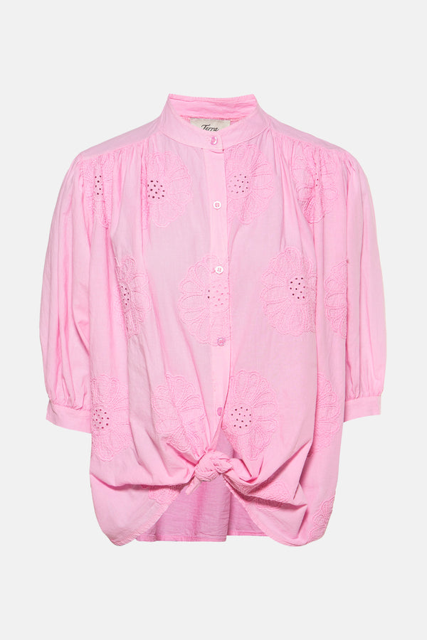 Chemisier (manches longues) Rose - Terra di Siena