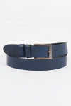 Ceinture bleue de Petrol Industries, avec une boucle en métal argenté et des perforations.
