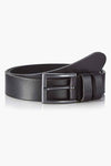 Ceinture noire en cuir de Petrol Industries, avec boucle en métal argenté.