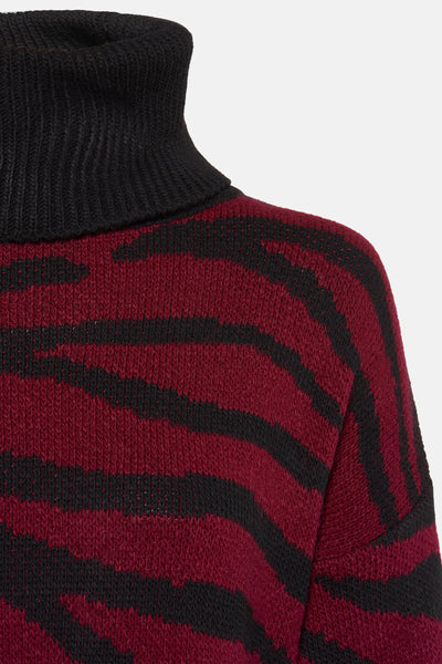 Trui met ronde hals Bordeaux - Terra di Siena