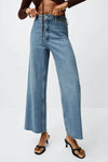 Jean large MID BLUE DENIM - MANGO
