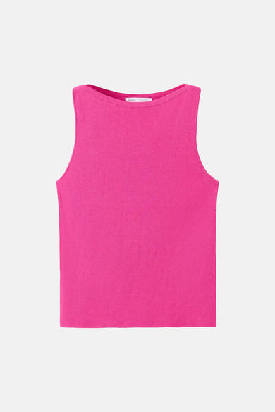 Giletkorte zonder mouw - roze