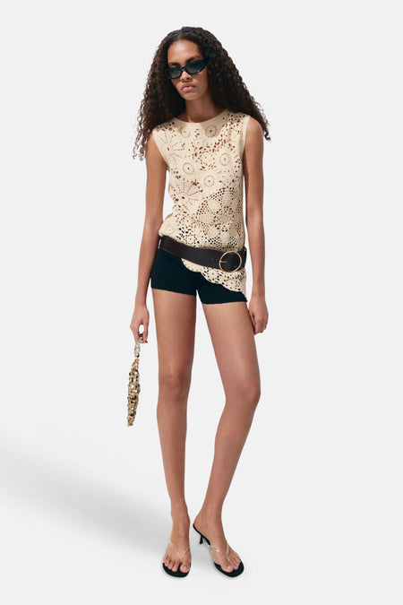 Blouse zonder mouwen - geel