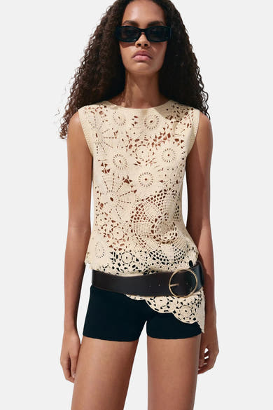 Blouse sans manches - jaune