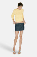 Pull col O - jaune