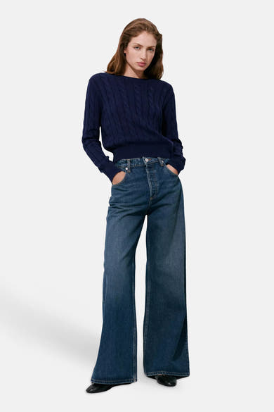 Pull col O - Bleu