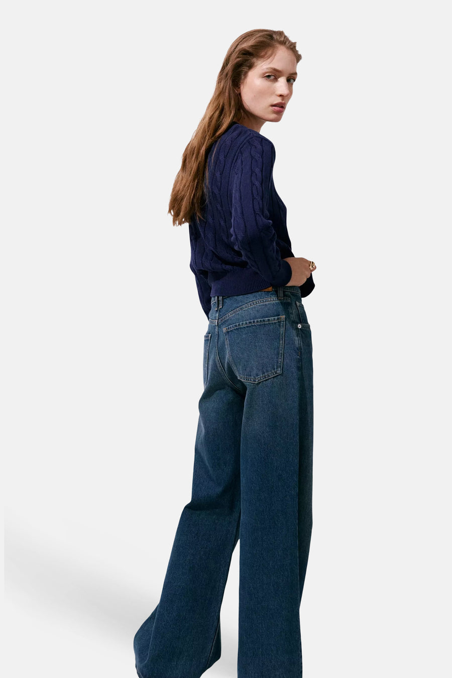 Pull col O - Bleu