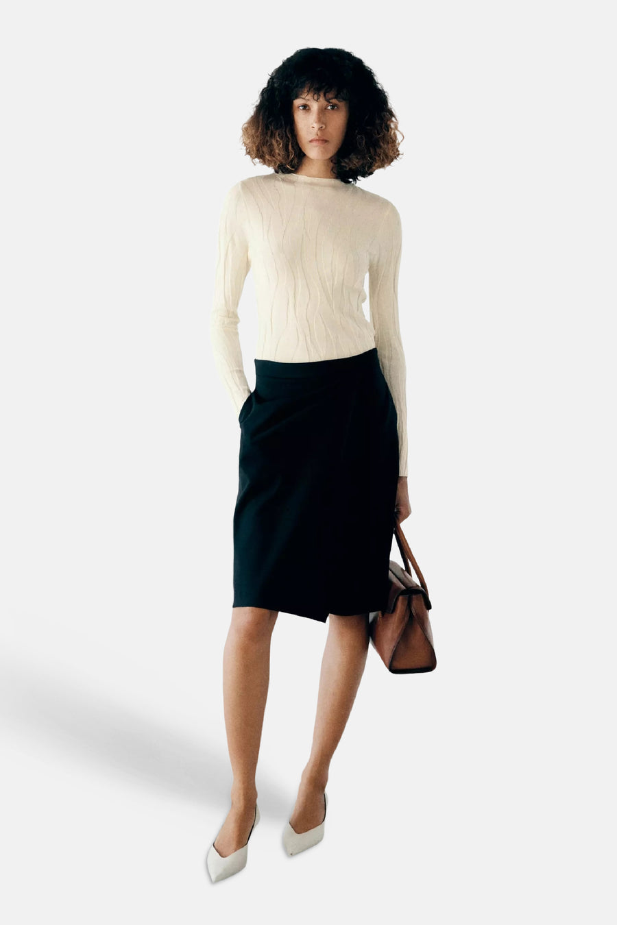 Pull col O - écru