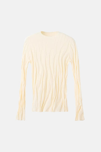 Pull col O - écru