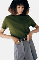 Pull met korte mouwen - groen