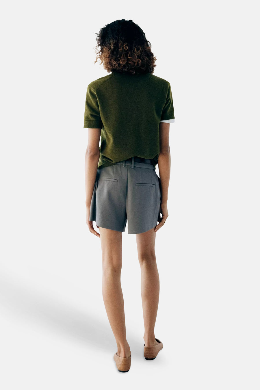 Pull met korte mouwen - groen