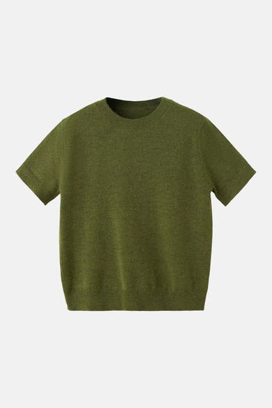 Pull met korte mouwen - groen