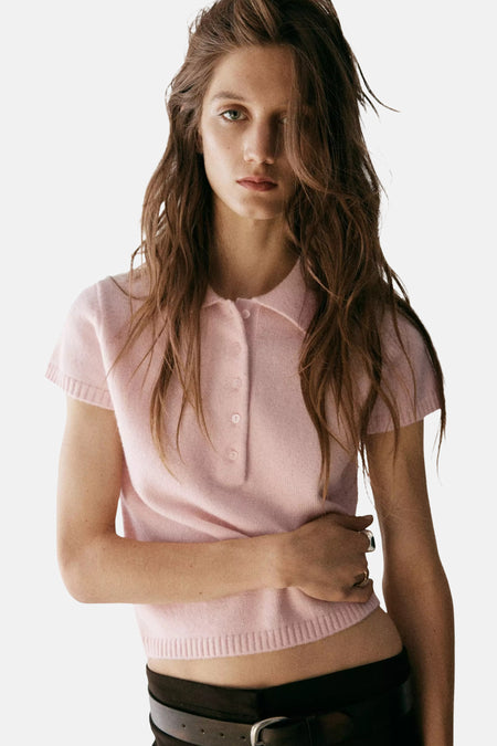 Pull à manches courtes - rose