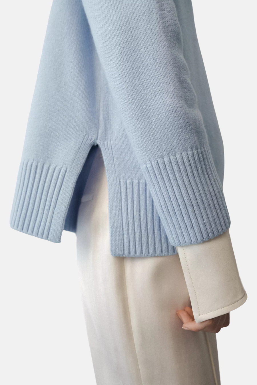 Pull col montant bleu - MANGO