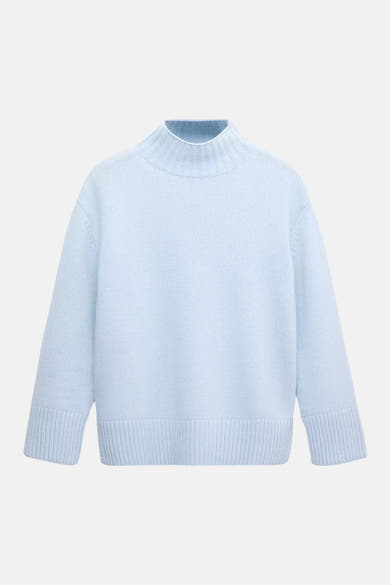 Pull col montant bleu - MANGO