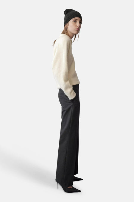 Pull col V - jaune