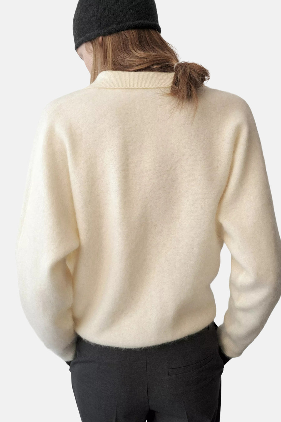 Pull col V jaune - MANGO