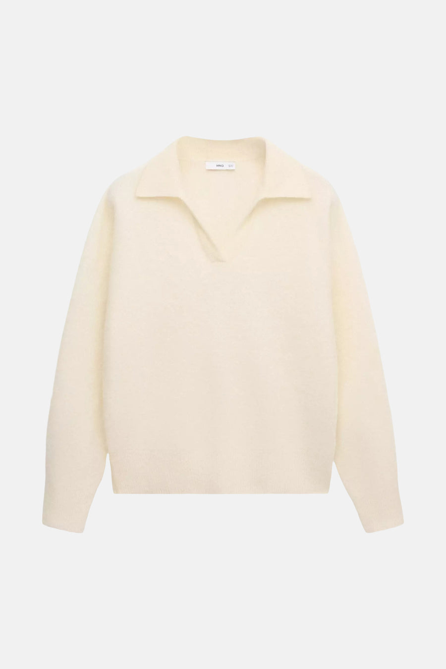 Pull col V jaune - MANGO