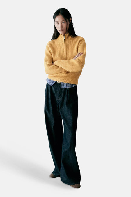 Trui met rolkraag geel - MANGO