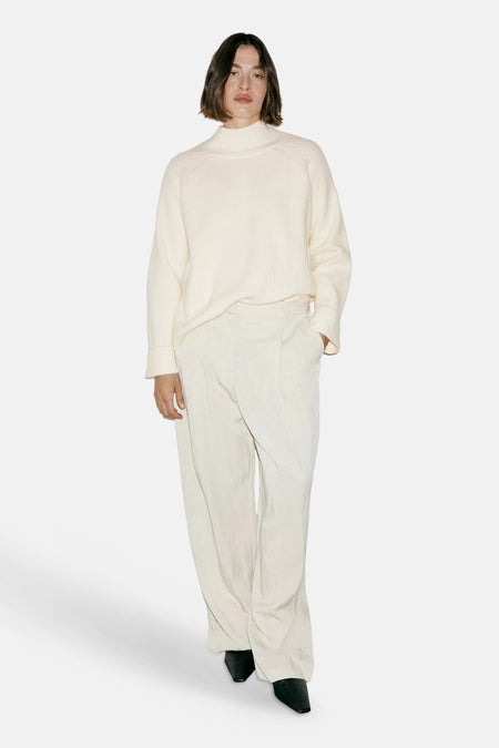 Pull met rolkraag - ecru
