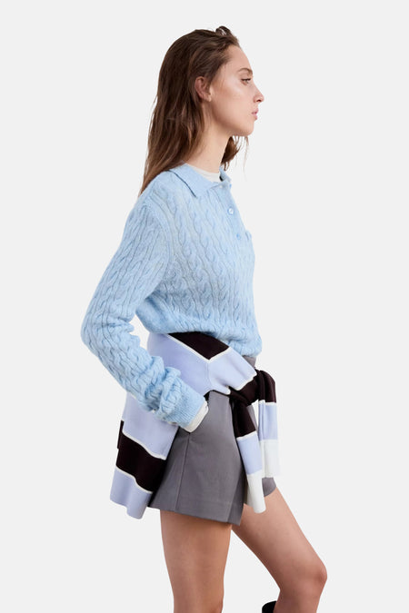 Trui met ronde hals blauw - MANGO