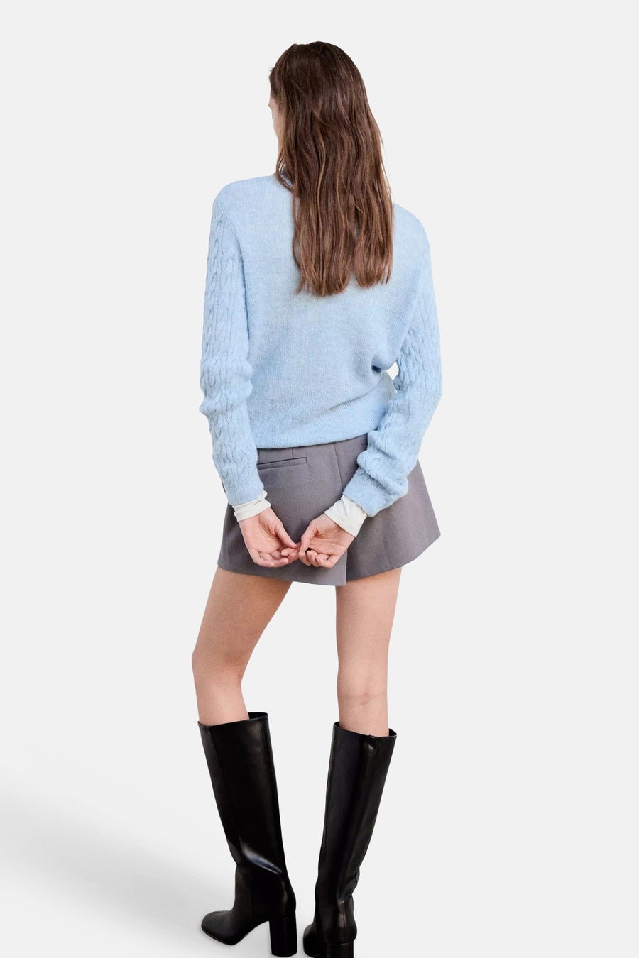 Pull col rond bleu - MANGO