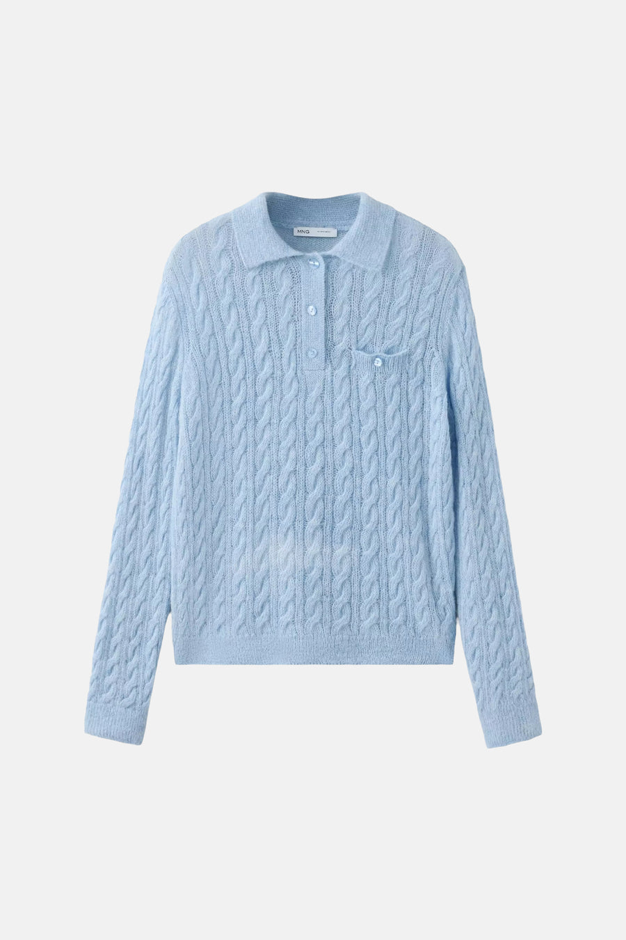 Pull col rond bleu - MANGO