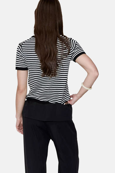 Dames tops pull korte mouw multicolore - MANGO