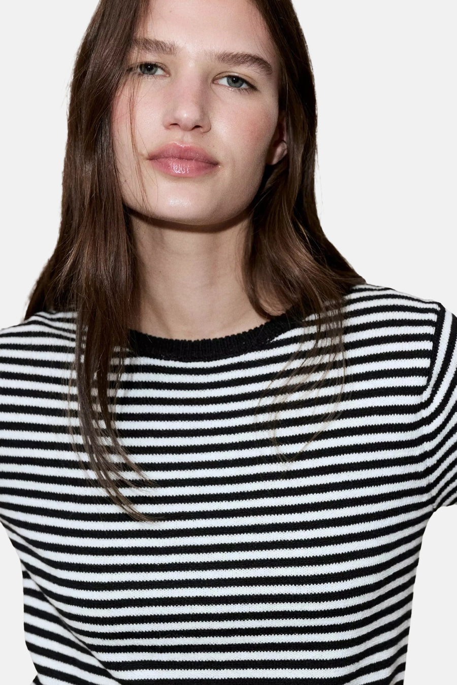 Dames tops pull korte mouw multicolore - MANGO