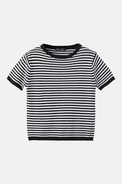 Dames tops pull korte mouw multicolore - MANGO