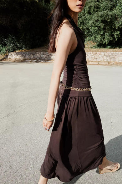 Robe sans manches - brun