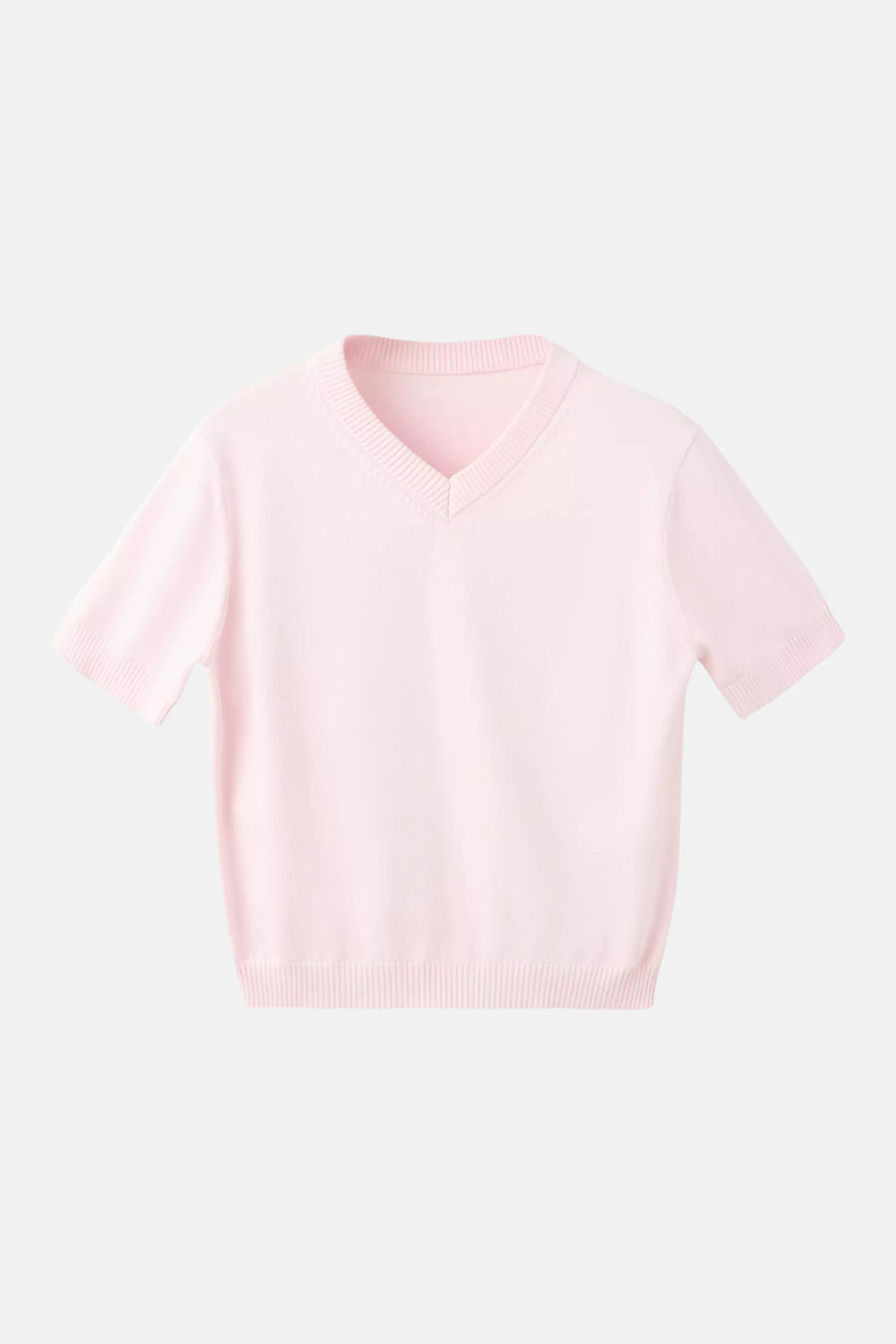 Pull met korte mouwen - roze