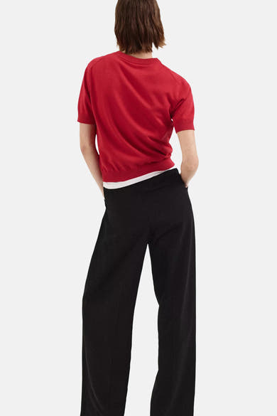 Pull met korte mouwen - rood