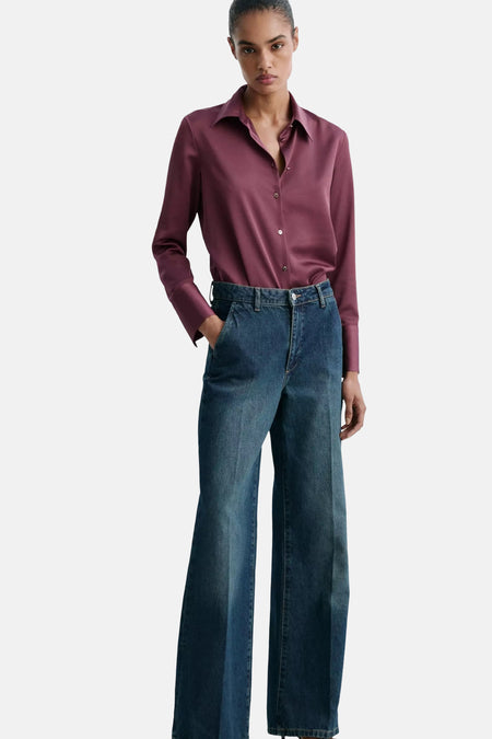 Blouse à manches longues - bordeaux