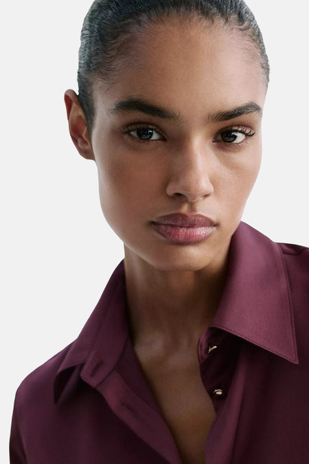 Blouse à manches longues - bordeaux