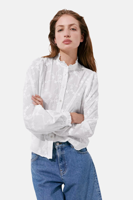 Blouse (lange mouwen) wit - MANGO