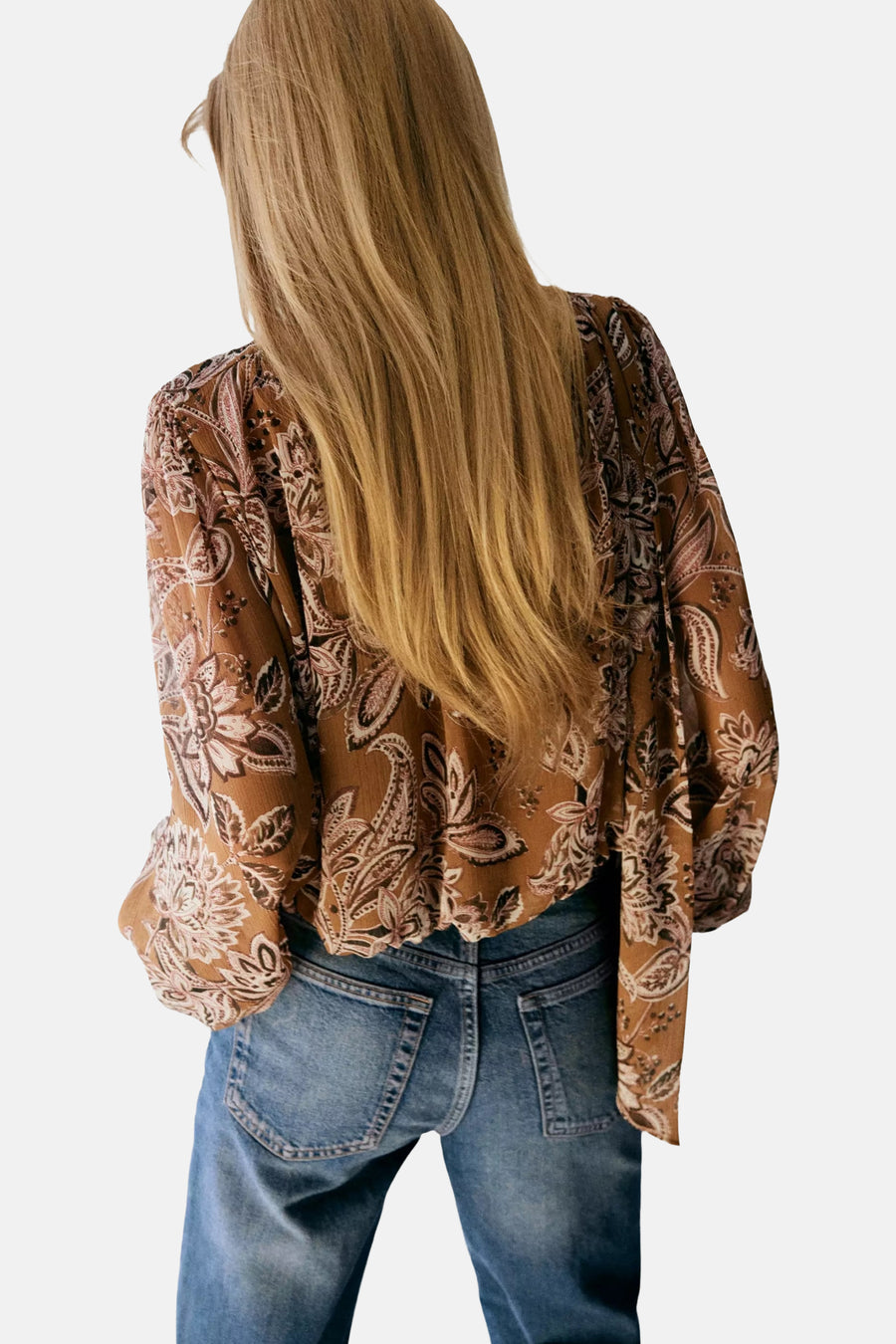Blouse à manches longues - multicolore