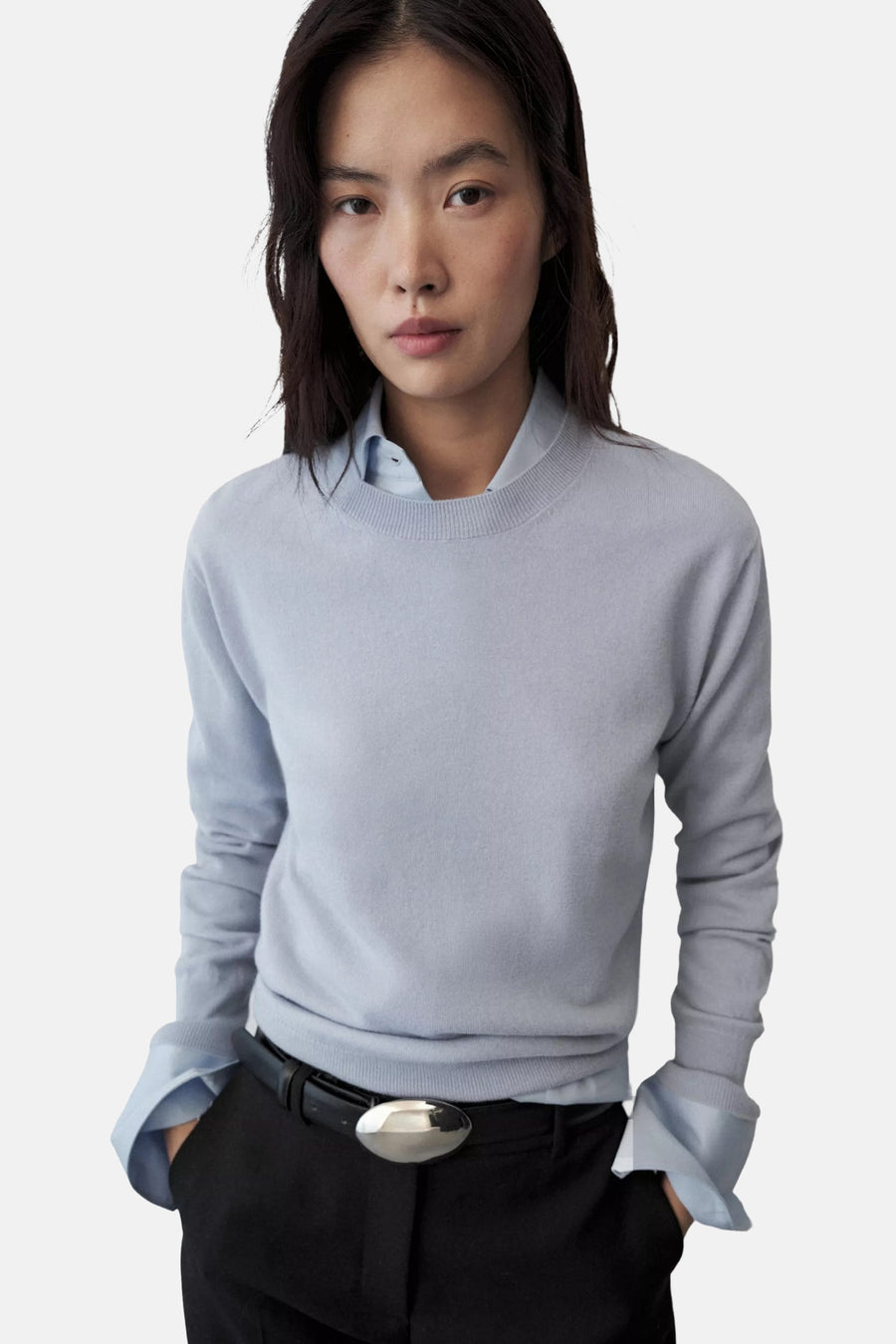Pull O-hals - blauw