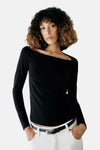 T-shirt met lange mouwen - zwart