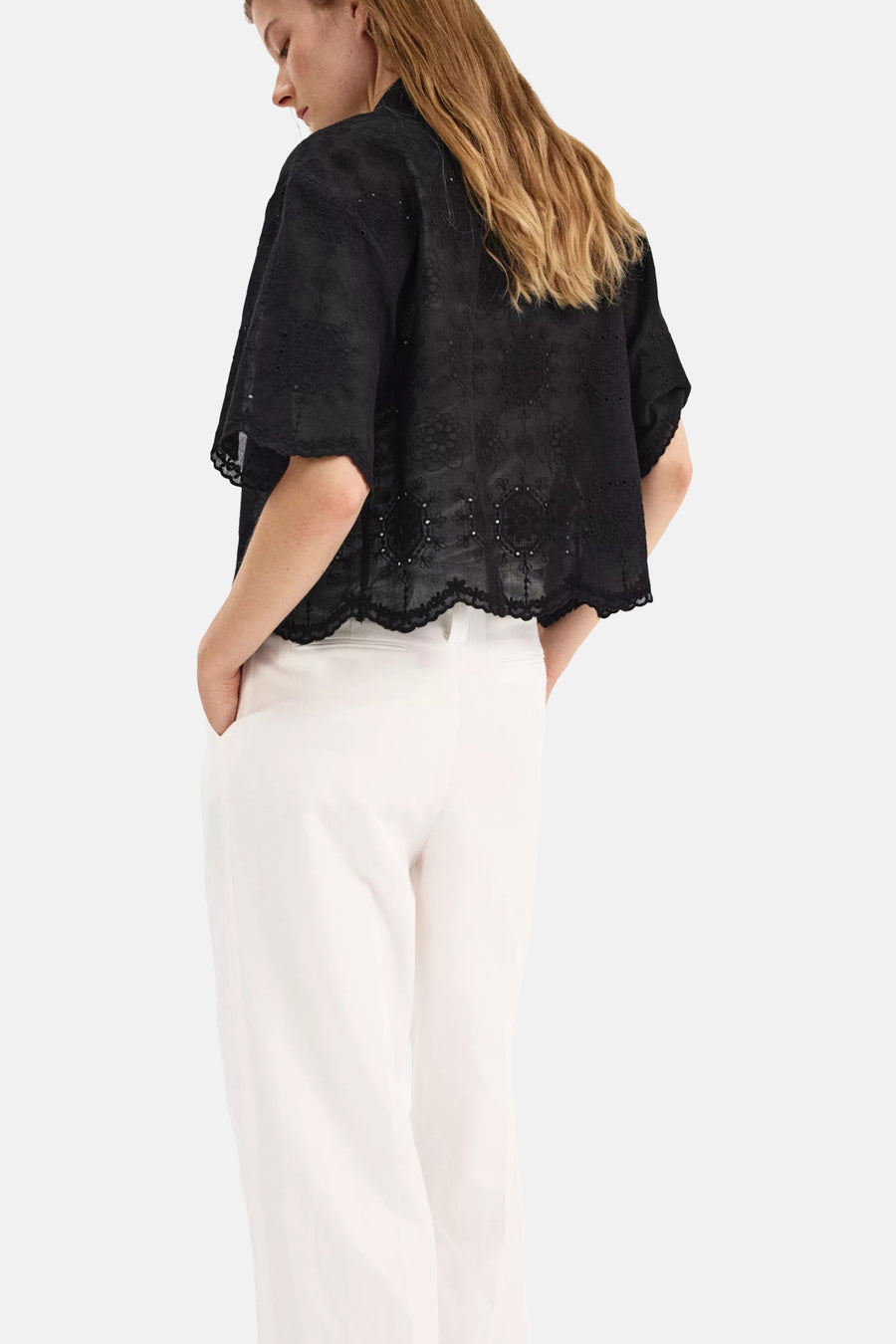 Blouse à manches courtes - noir