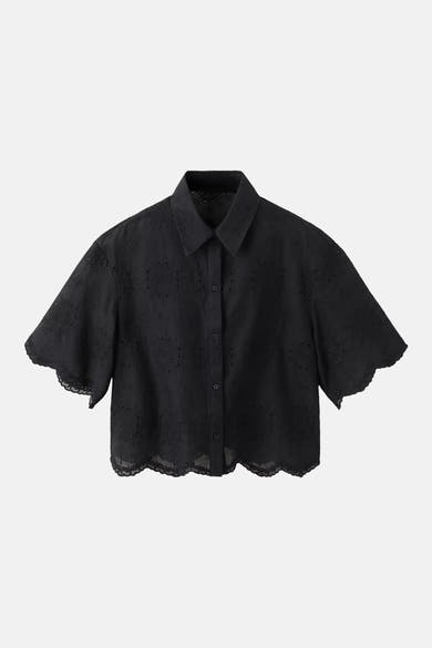 Blouse à manches courtes - noir
