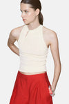 Blouse zonder mouwen - ecru