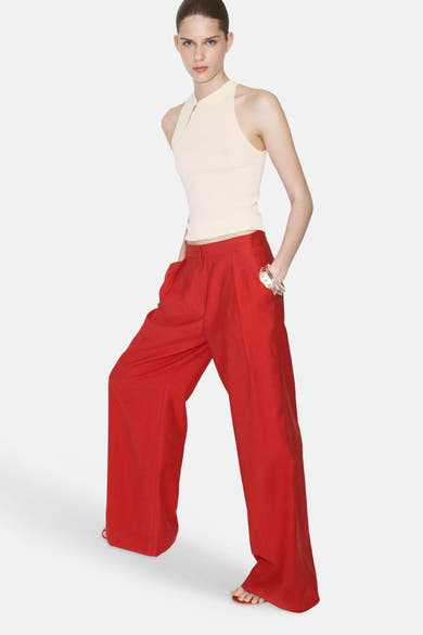 Blouse zonder mouwen - ecru
