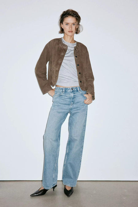 Jeans straight light blue denim - MANGO