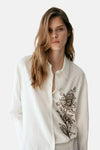 Blouse met lange mouwen - ecru