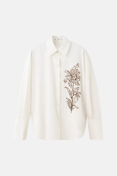 Blouse met lange mouwen - ecru